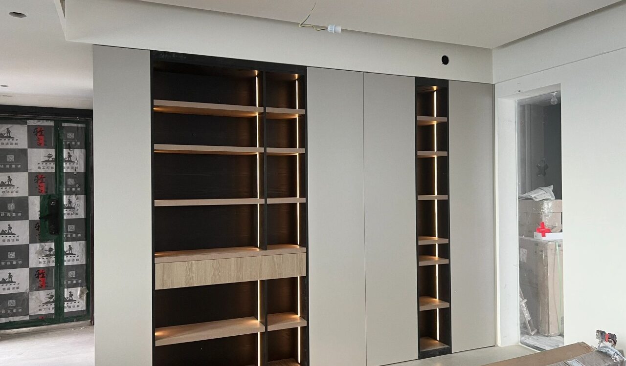 Home office shelving systems