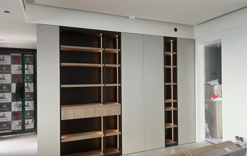 Home office shelving systems